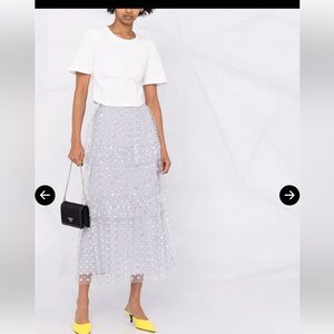 NWT- Self Portrait Midi Skirt - Size 0